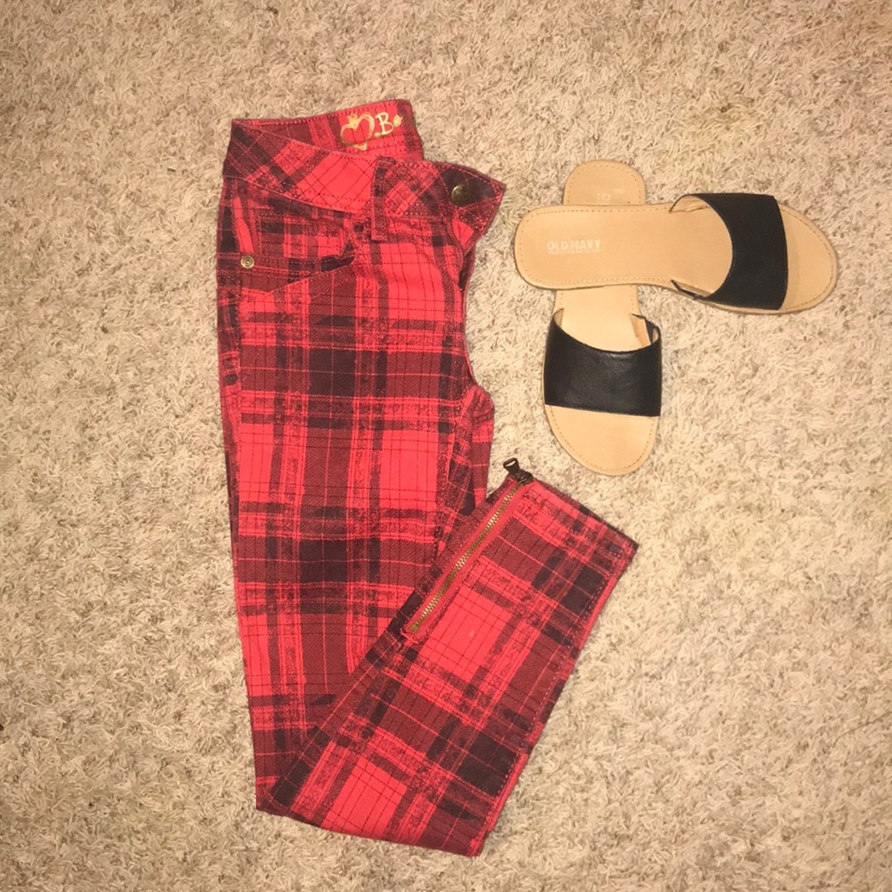 Born to Rule Plaid Jeans